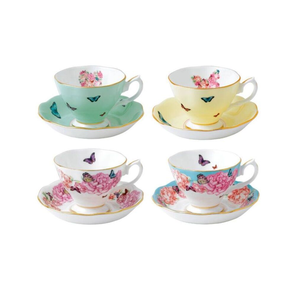 Royal Albert By Miranda Kerr Friendship Teacup & Saucer Set of 4 - NIB